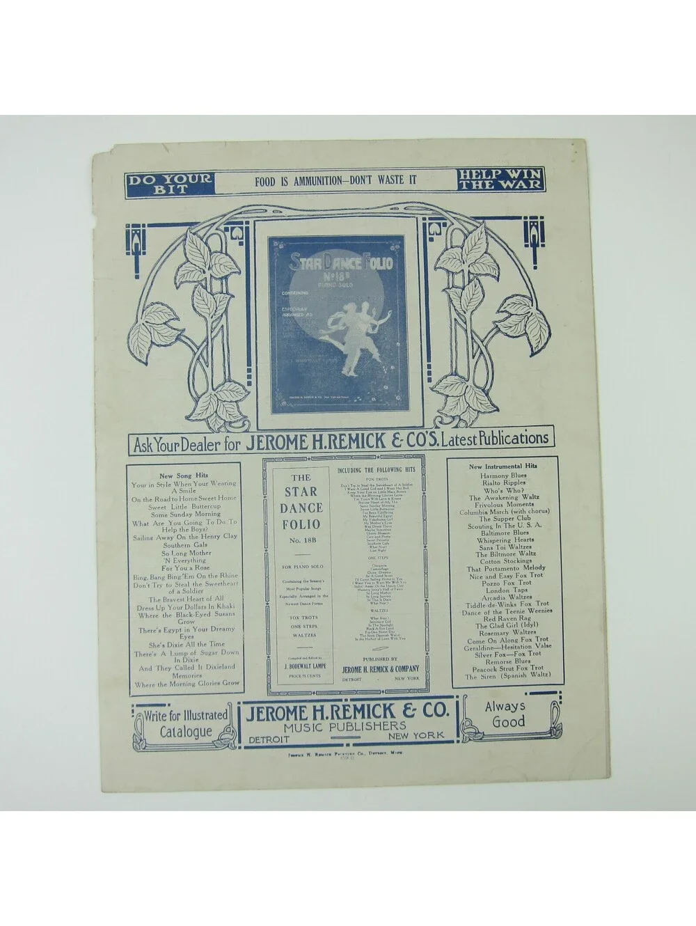 Sheet Music Don't Try To Steal The Sweetheart Of A Soldier WWI Antique 1917